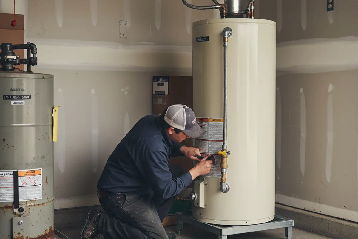 Water heater and shutoff valve replacement in Jenks